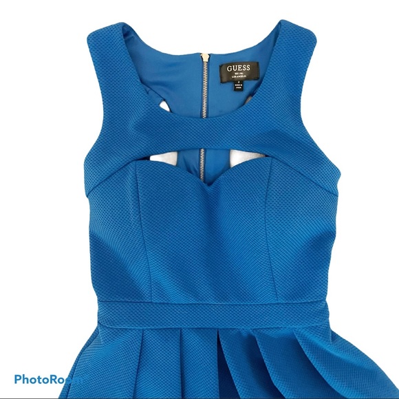 GUESS MINI BLUE FLARE DRESS 👗 - Picture 4 of 9